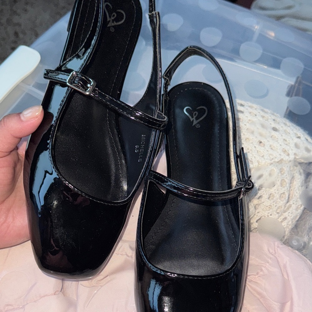 Black Patent Leather Mary Jane Shoes